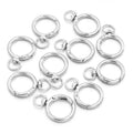 10Pcs Round Shape Rotation Alloy Lobster Spring Clasps Openable Hook Carabiner Connector Dog Chain Buckles DIY Keychain Supplies