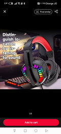 RGB Gaming Headset with Microphone LED Light Noise Cancelling Headphones for PC PS5 PS4 Xbox Laptop Mobile